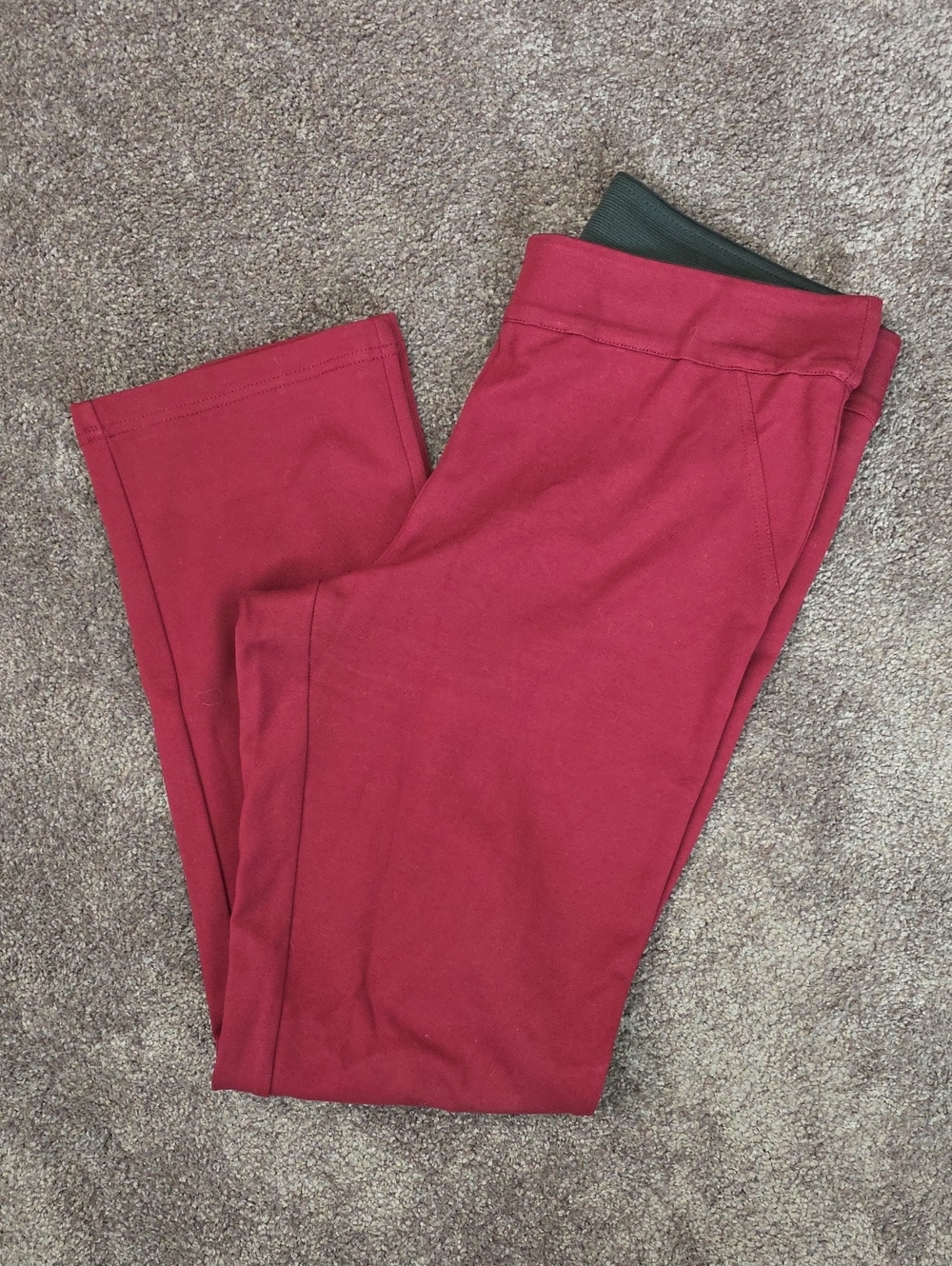 Women's Deep Burgundy Pull-On Stretch Trousers